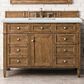 James Martin Vanities Brittany 48" Single Bathroom Vanity in Saddle Brown with 3 cm Ethereal Noctis Quartz Top and Rectangular Sink, , large