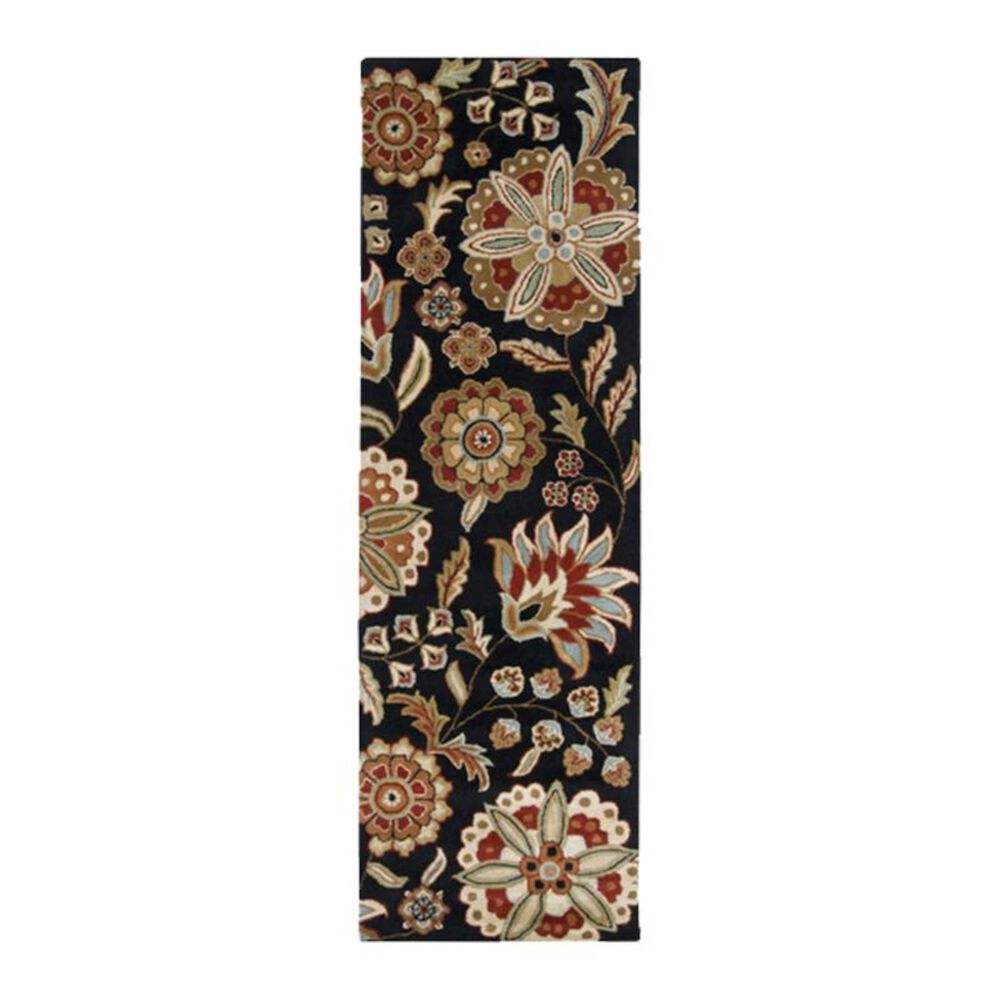 Surya Athena ATH-5017 3' x 12' Black, Garnet and Butter Runner, , large