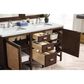 James Martin Vanities Addison 60" Double Bathroom Vanity in Mid Century Acacia with 3 cm Ethereal Noctis Quartz Top and Rectangular Sinks, , large