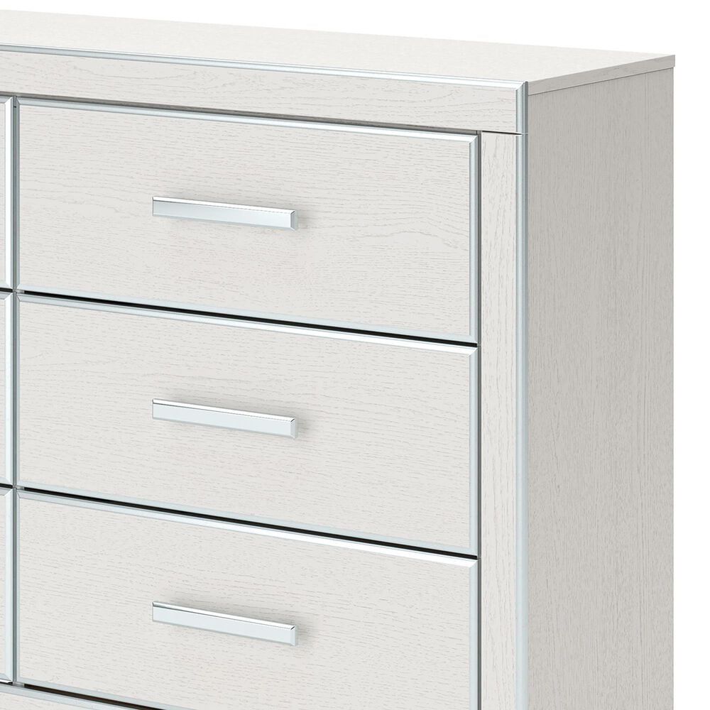 Ashley Zuraleus 6-Drawer Dresser Only in Matte White and Chrome, , large