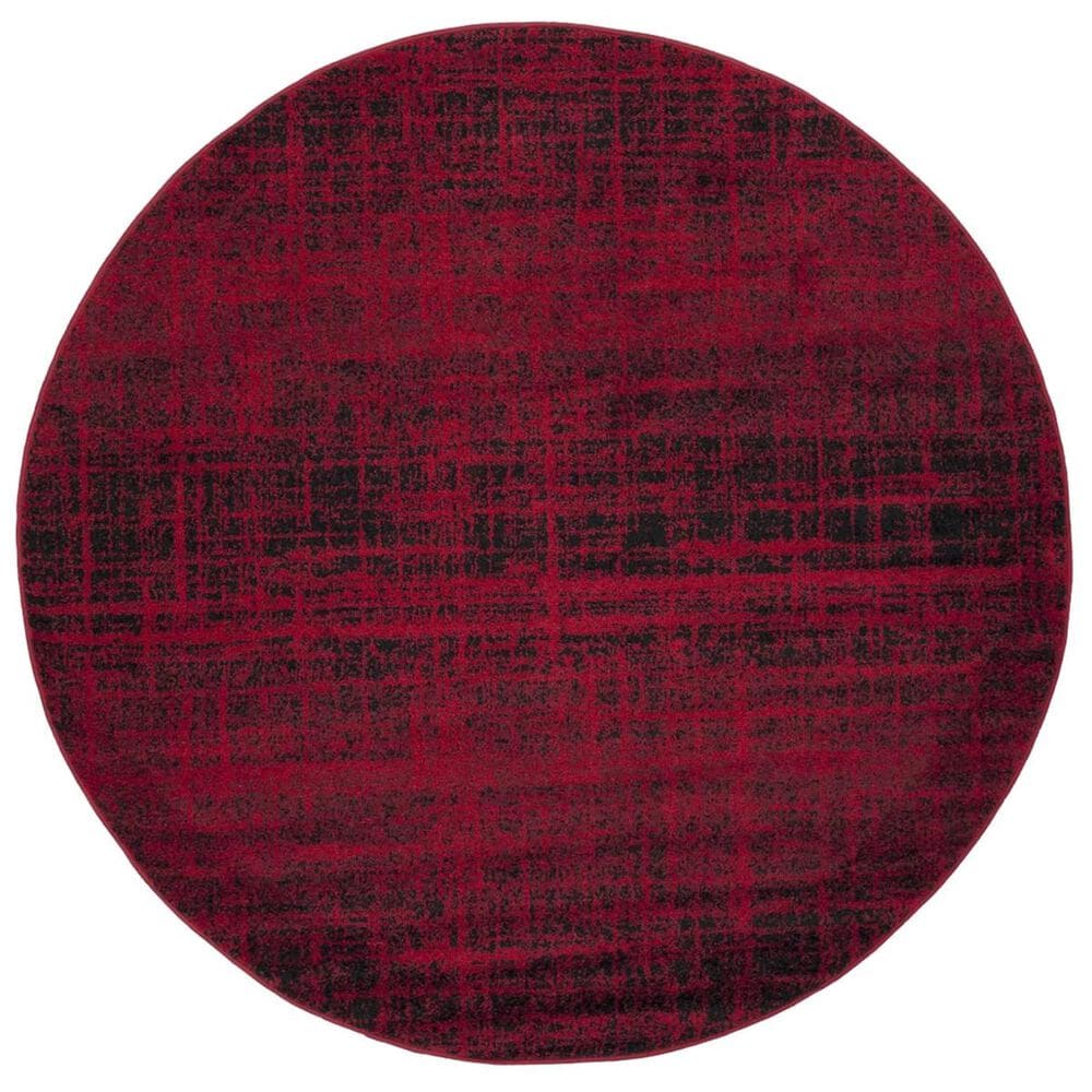 Safavieh Adirondack ADR116F 6&#39; Round Red and Black Area Rug, , large