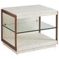 Lexington Furniture Carmel Point Lobos Rectangular End Table in White and Brass, , large