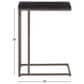 Maple and Jade C-Shaped End Table in Black, , large