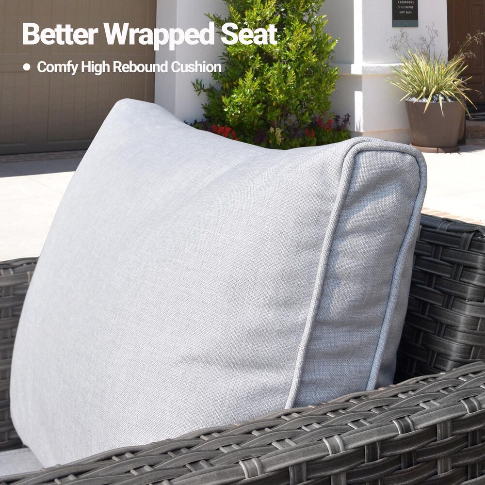 HOMLUX 28" Patio Single Chair in Grey (Set of 2), , large