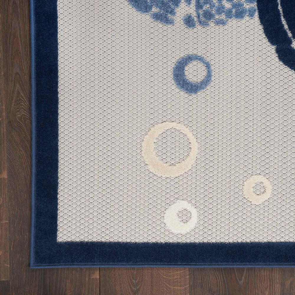 Nourison Aloha 3&#39;6&quot; x 5&#39;6&quot; Navy Blue Indoor/Outdoor Area Rug, , large