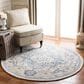 Safavieh Micro-Loop 5" Round Ivory and Blue Area Rug, , large
