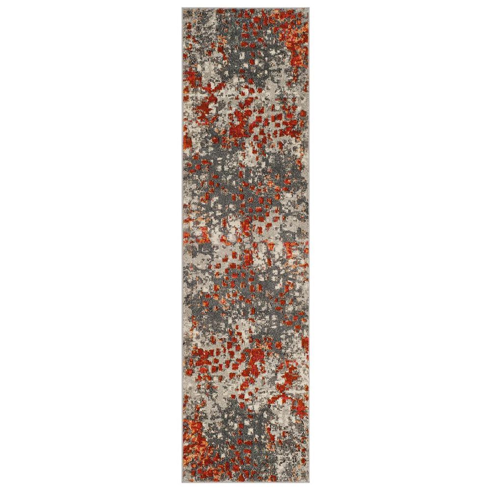Safavieh Monaco MNC225H-210 2'2" x 10' Grey/Orange Runner, , large