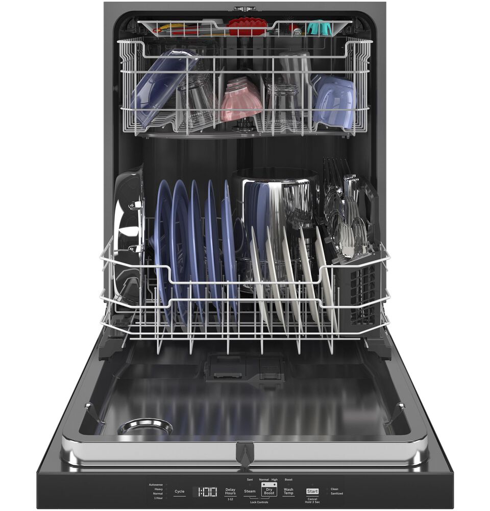 GE Appliances 24&quot; Top Control Hybrid Tub Dishwasher with Third Rack in Fingerprint Resistant Stainless Steel, , large