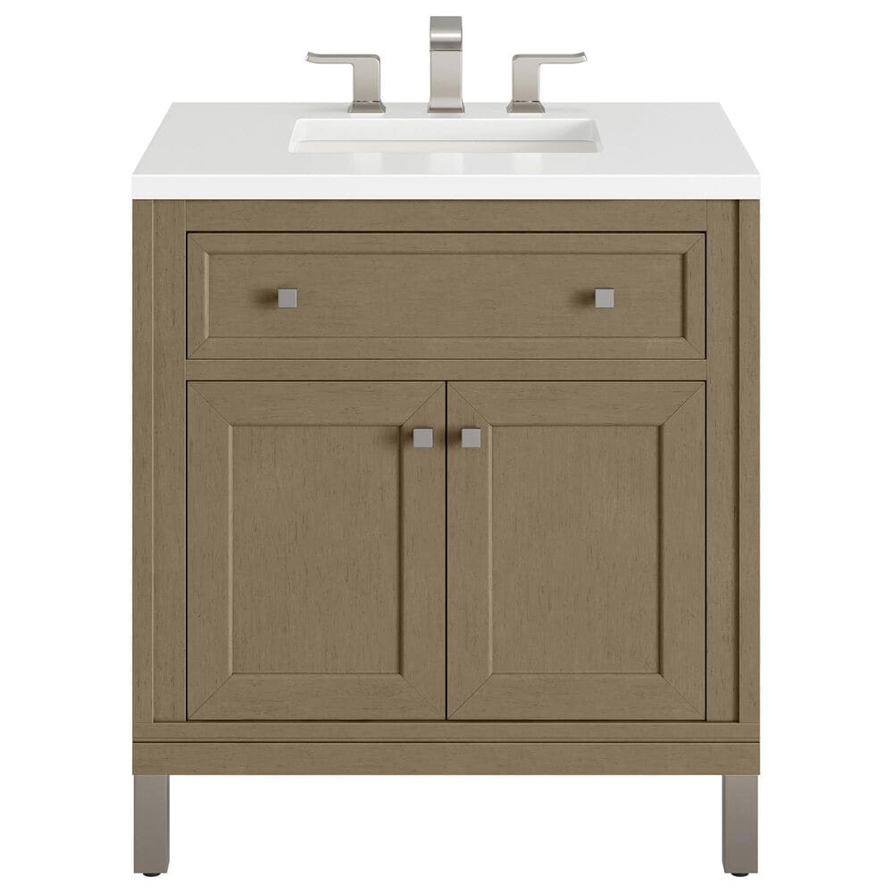 James Martin Vanities Chicago 30" Single Bathroom Vanity Cabinet in Walnut Whisper, , large