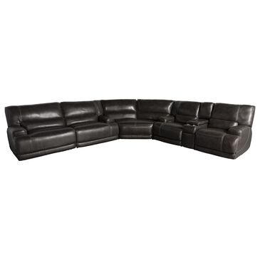Sienna Designs 3-Piece Power Reclining Curved Sectional in Stampede Charcoal, , large