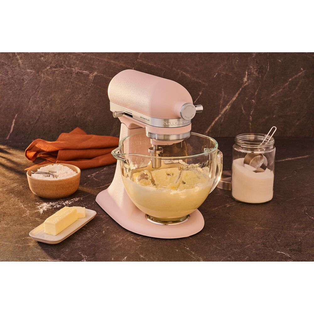 KitchenAid Artisan Plus 5-Quart Stand Mixer in Feather Pink, , large