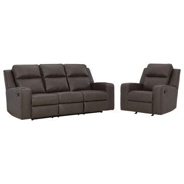 Ashley Lavenhorne Power Reclining Sofa and Recliner Set in Granite, , large