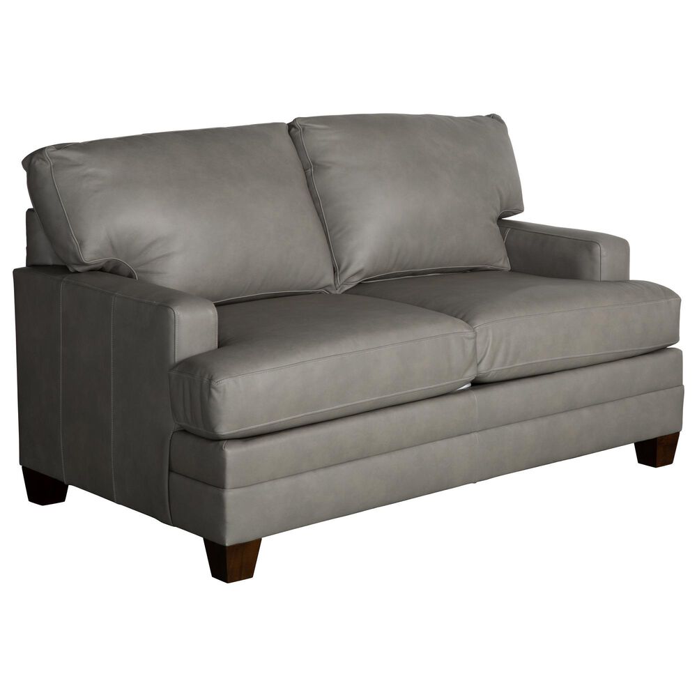 Bassett Profiles3 Thin Track Arm Leather Loveseat, , large