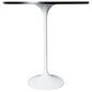 Leisuremod LeisureMod Verve Collection Modern Bar Height Table White Base with 36 Round Black Marbelized Sintered Stone Top, , large