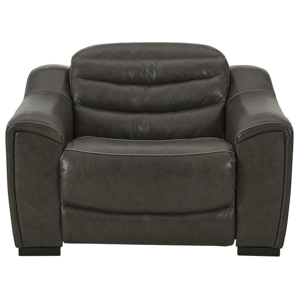 Ashley Center Line Power Recliner in Dark Gray, , large