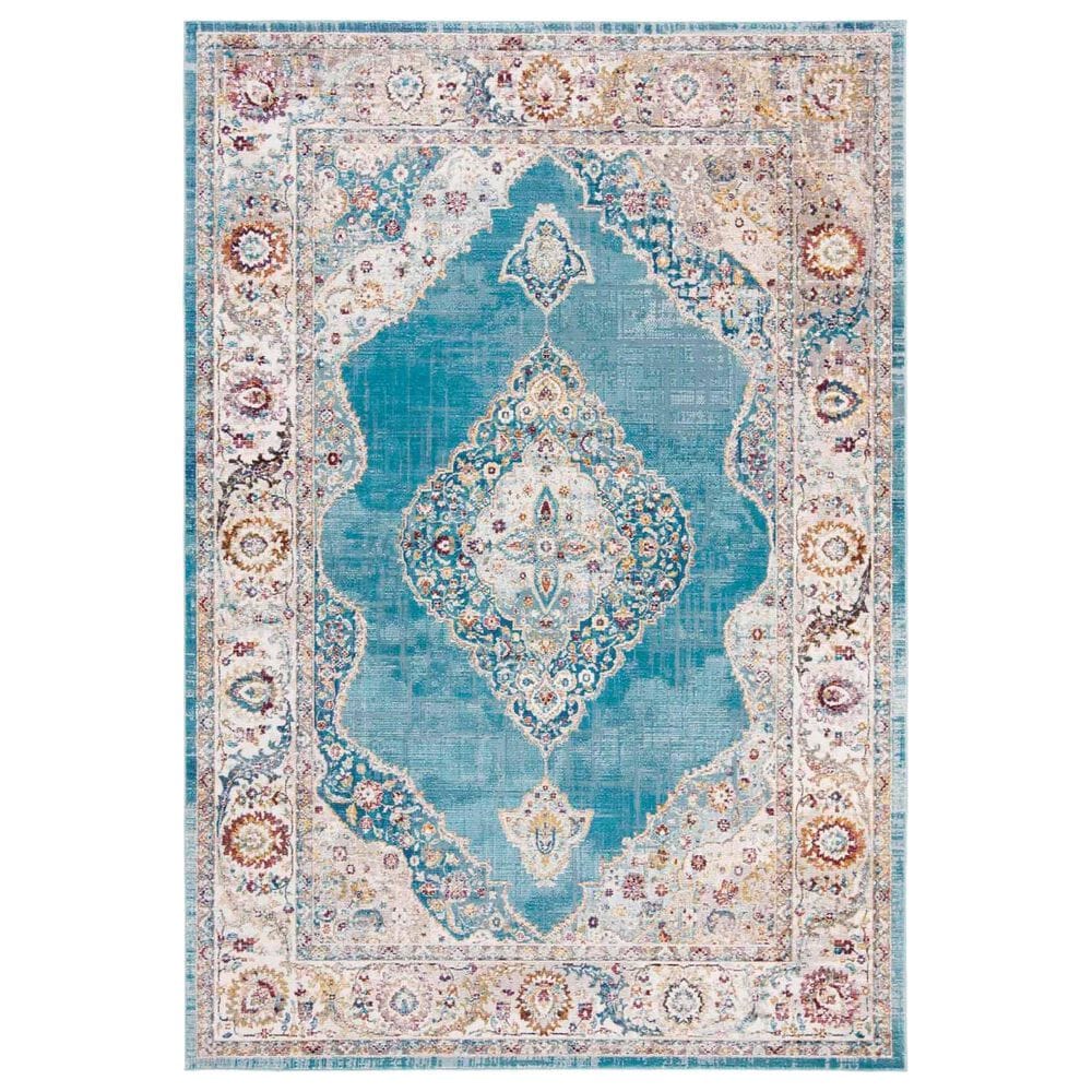 Safavieh Aria ARA116M 3" x 5" Blue and Ivory Area Rug, , large