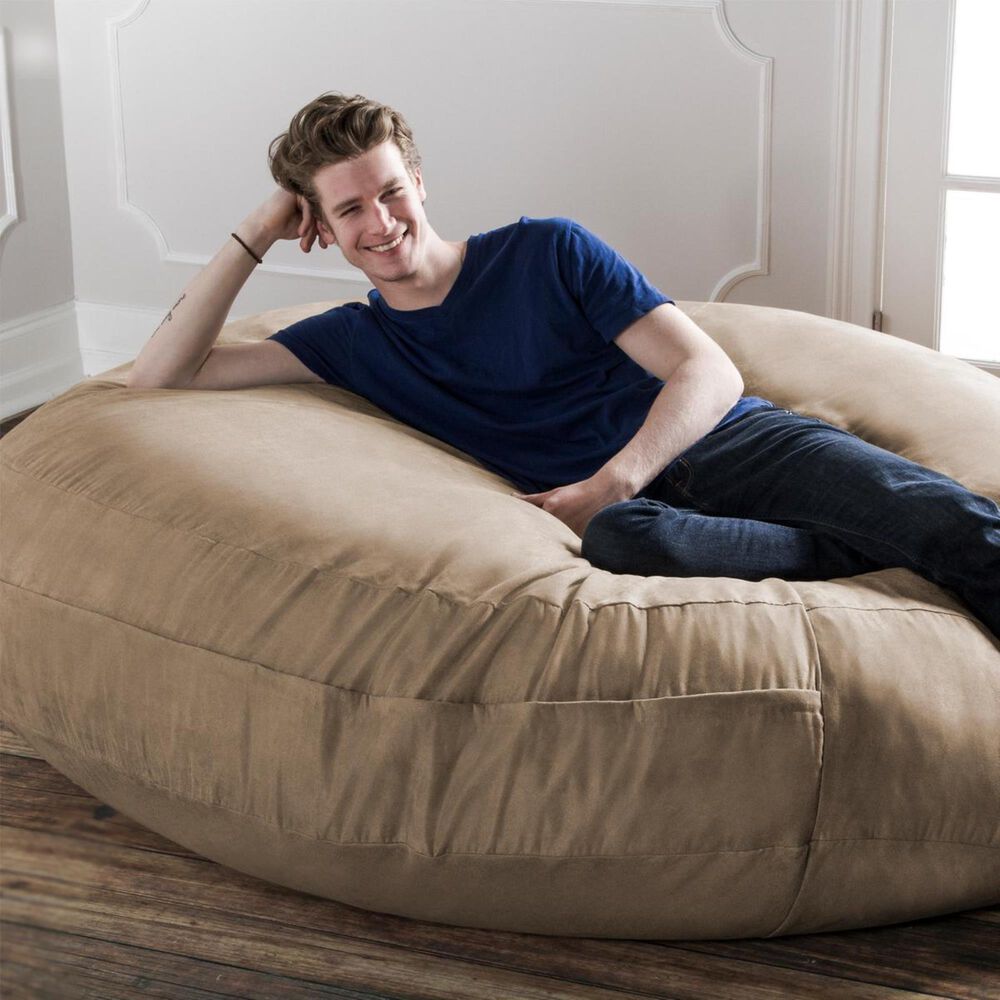 Jaxx 6' Cocoon Large Bean Bag Chair in Camel NFM