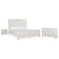 Nicolette Home Willowbrook King Panel Bed with Dresser and Nightstand in Egg Shell White, , large