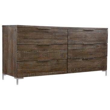Bernhardt Logan Square 6 Drawer Dresser in Sable Brown and Gray Mist, , large