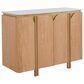Fairfield Chair Portobello 4-Door Chest in White, Light Brown and Brushed Brass, , large