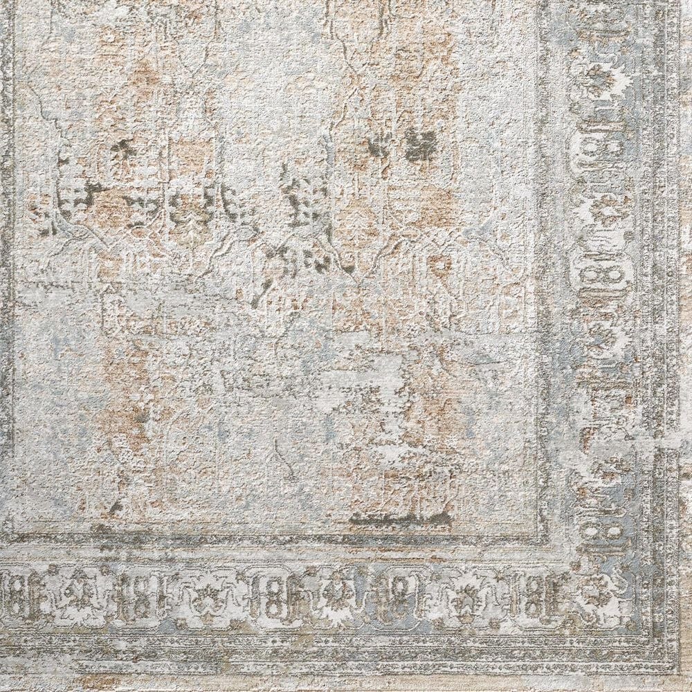 Surya Brunswick Cream, Medium Brown, Light Gray, Light Brown, Charcoal and Mustard 2&#39;7&quot; x 7&#39;3&quot; Runner, , large