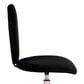 Impressions Vanity Heart Swivel Vanity Chair with Black Cushion in Matte Silver, , large