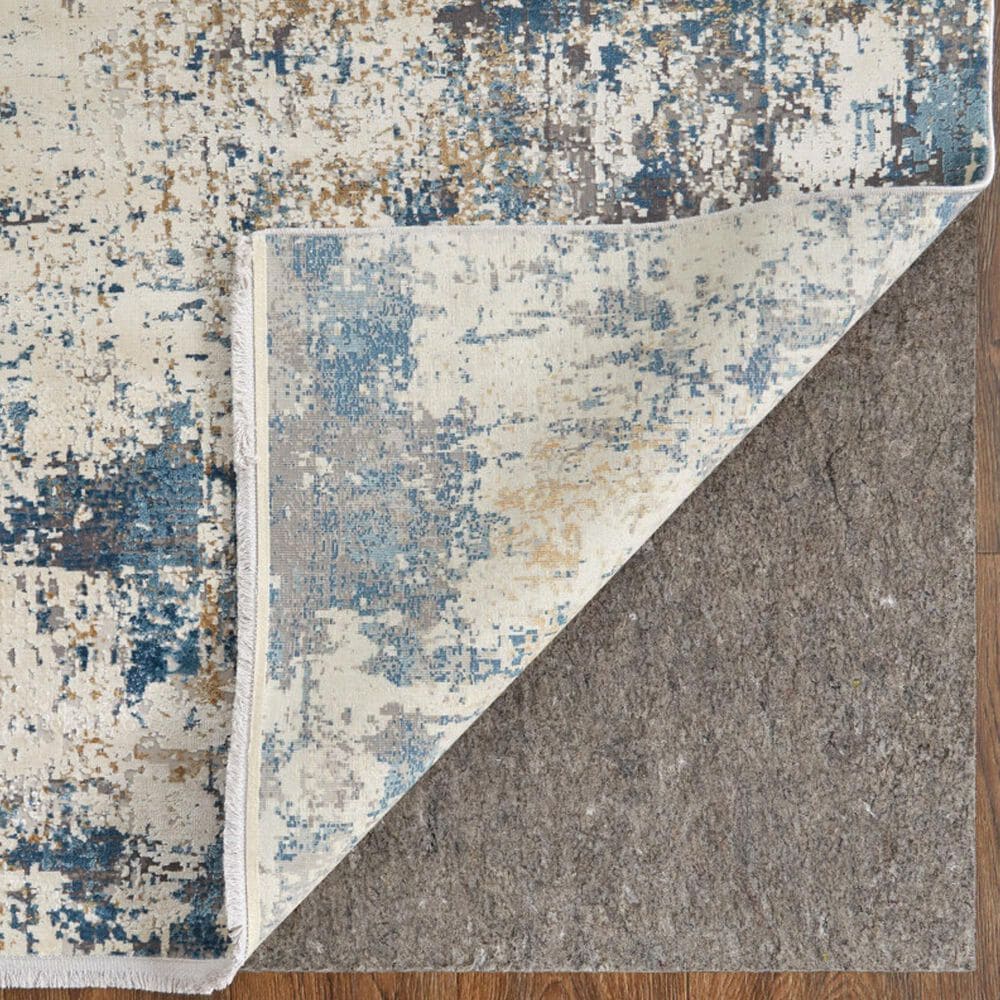 Feizy Cadiz Blue and Ivory 7&#39;9&quot; x 11&#39; Area Rug, , large