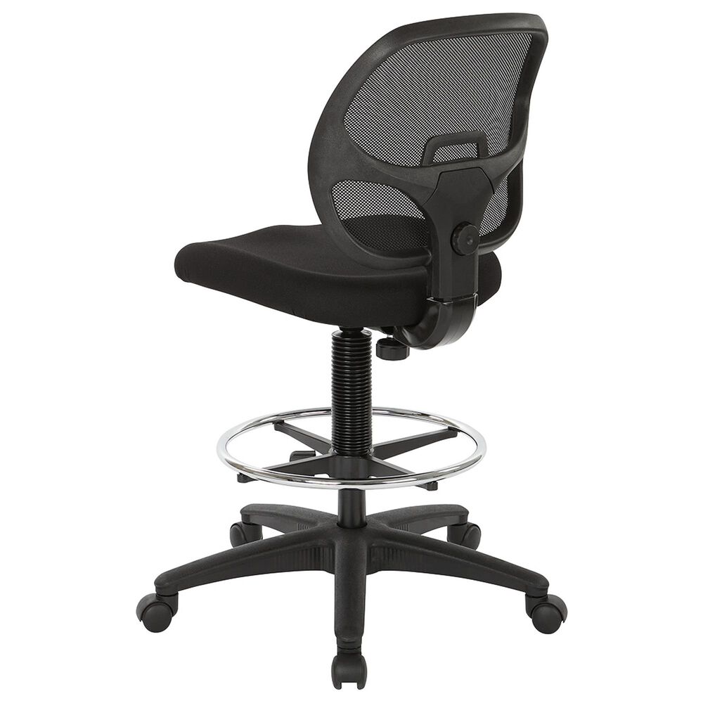 OSP Home DC Series Deluxe Mesh Back Drafting Chair in Black, , large
