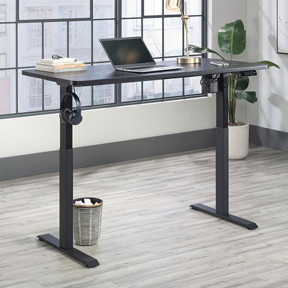 Sauder Adjustable Height Desk in Black, , large