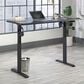 Sauder Adjustable Height Desk in Black, , large