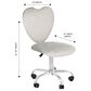 Impressions Vanity Heart Swivel Vanity Chair with Pink Cushion in Matte Silver, , large
