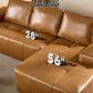 Noviland HOMLUX 2-Piece Mod Sectional with RAF Chaise in Brown, , large