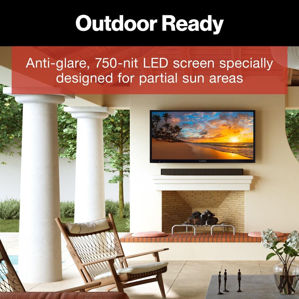 Furrion Aurora 50" Class Partial Sun 4K LED UHD - Outdoor Smart TV with 70W 2.1 Soundbar in Black, , large