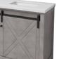 Lexora Home Marsyas 80" Double Bathroom Vanity in Ash Grey with 2 cm White Cultured Marble Top and Rectangular Sinks, , large