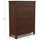 Archbold Furniture Heritage 5 Drawer Wide Chest in Brown Mahogany, , large