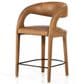 Four Hands Hawkins Top Grain Leather Counter Stool in Sonoma Butterscotch, , large