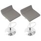 Lumisource Ale Swivel Adjustable Barstool with Grey Seat in Chrome (Set of 2), , large