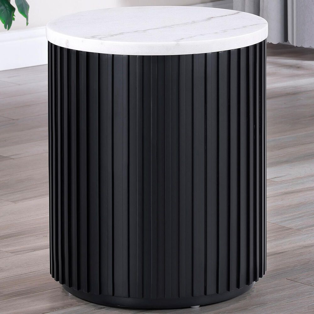 Crystal City Colvin End Table in Black and White, , large