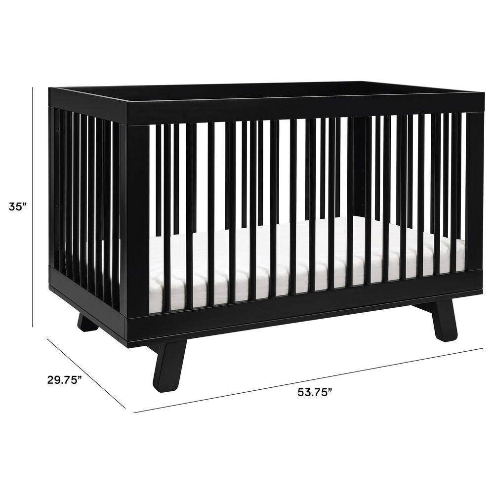 Babyletto Hudson 3-In-1 Convertible Crib in Black, , large
