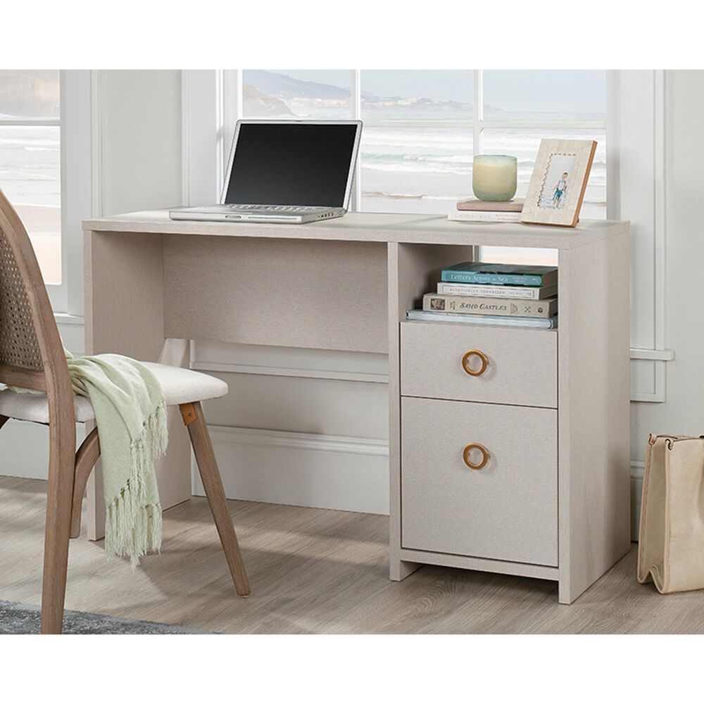 Sauder Grand Coast Writing Desk in Dove Linen, , large