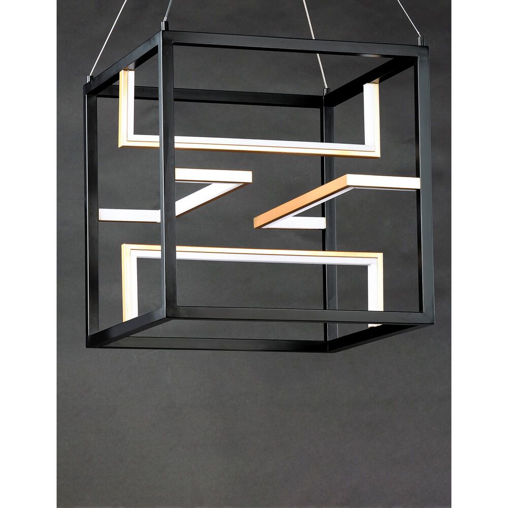 Maxim Lighting Chamber LED Pendant in Black and Gold, , large