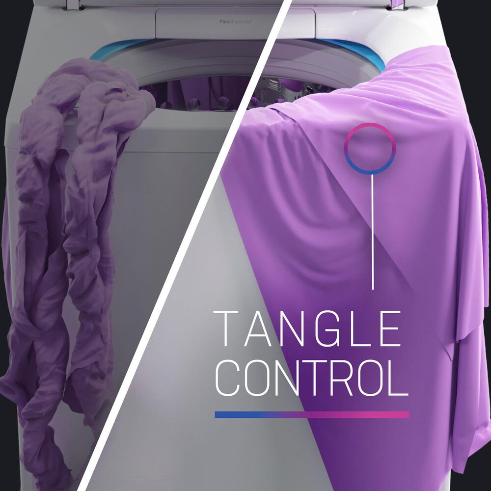 GE Profile 5.3 Cu. Ft. Top Load Washer with Agitator and 7.4 Cu. Ft. Smart Electric Dryer with Sanitize Cycle and Sensor Dry in White, , large