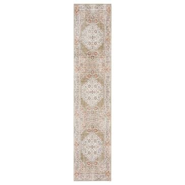 Nourison Astra Machine Washable 2"2" x 10" Sage and Multicolor Runner, , large