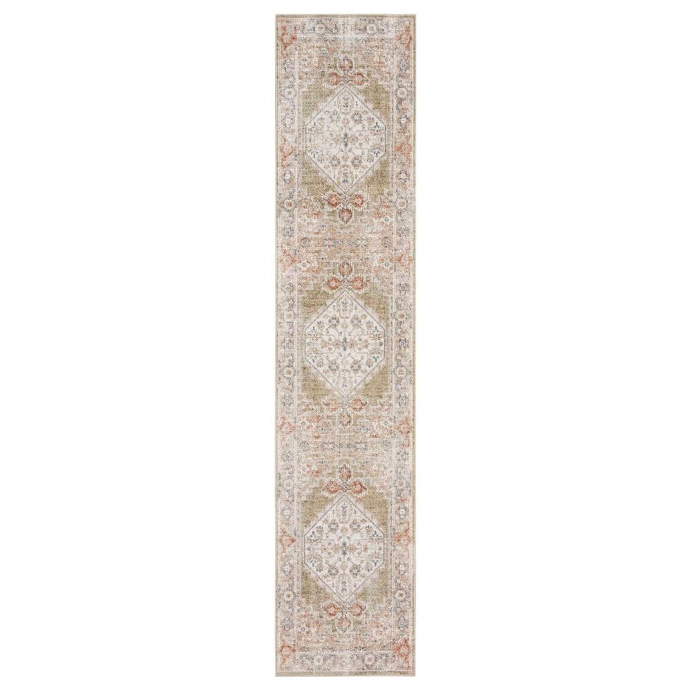Nourison Astra Machine Washable 2"2" x 10" Sage and Multicolor Runner, , large