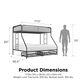 DHP Jaxon Twin over Full Bunk Bed with 2 Storage Drawers in Black, , large