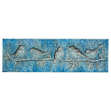 Maple and Jade 10" x 32" Birds Wall Decor in Blue and Black, , large