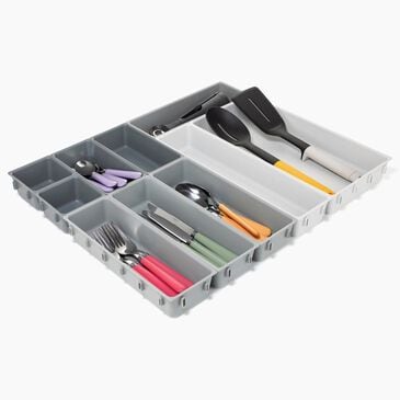 Joseph Joseph Blox 10-piece Modular Drawer Organizer Set in Grey and Stone, , large