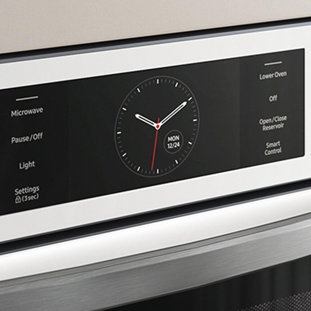 Samsung Bespoke 2-Piece Kitchen Package with White Bespoke 30" Combination Wall Oven and Stainless Steel 36" Electric Cooktop, , large