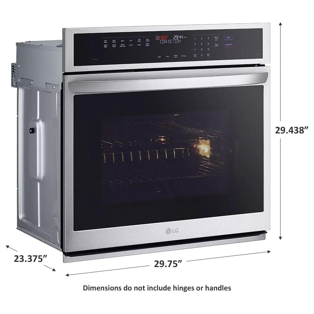 LG 4.7 cu. ft. Smart Single Wall Oven with True Convection, InstaView, Air Fry, Steam Sous Vide, PrintProof Stainless Steel, , large
