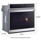 LG 4.7 cu. ft. Smart Single Wall Oven with True Convection, InstaView, Air Fry, Steam Sous Vide, PrintProof Stainless Steel, , large